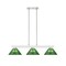 Z-Lite Cobalt Billiard, 3-Light, 14 In.W x 46 In.L x 8 In.H, Brushed Nickel/Green 152BN-ARG - alternate 3